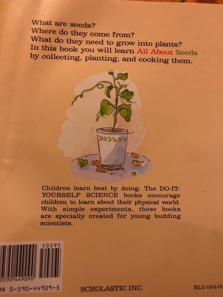 All About Seeds - Melvin Berger (A Scholastic Press - Paperback) book collectible [Barcode 9780590449090] - Main Image 2