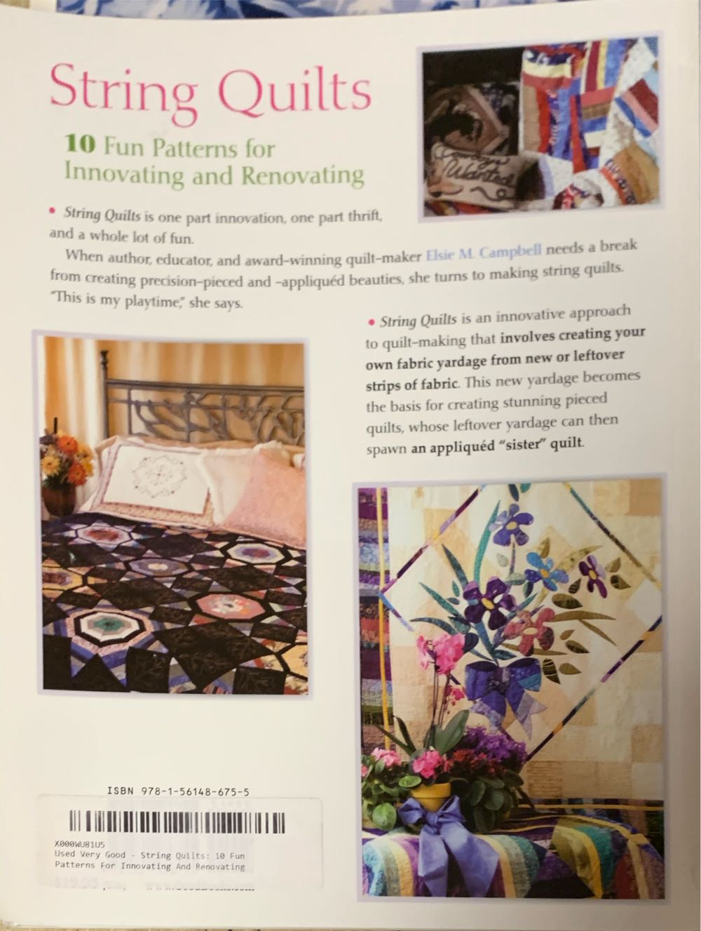 String Quilts - Campbell, Elsie M. (Good Books - Paperback) book collectible [Barcode 9781561486755] - Main Image 2