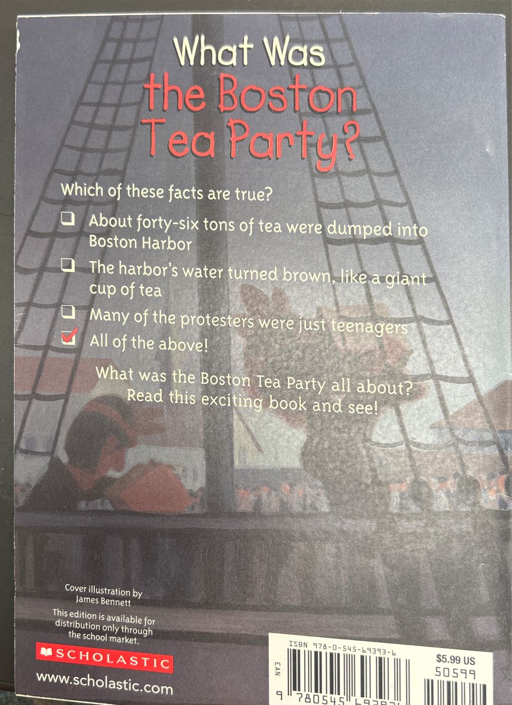 What Was The Boston Tea Party? - Kathleen Krull (Scholastic Inc. - Paperback) book collectible [Barcode 9780545693936] - Main Image 2