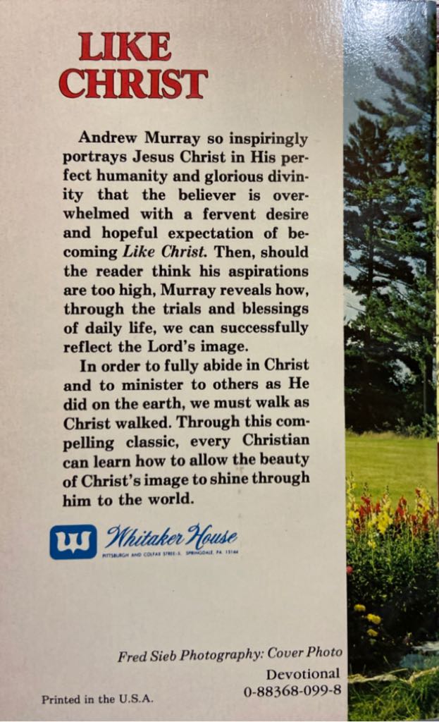Like Christ - Andrew Murray (Whitaker House,U.S. - Paperback) book collectible [Barcode 9780883680995] - Main Image 2