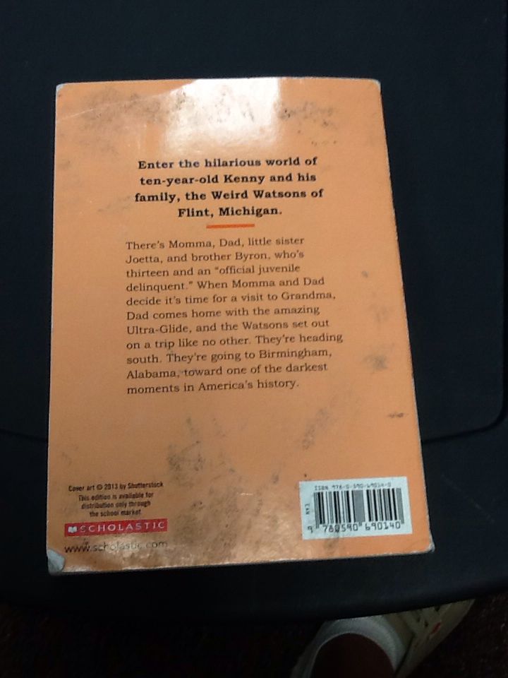 The Watsons Go To Birmingham-1963 Edition: Reprint - CHRISTOPHER PAUL CURTIS (Scholastic, Inc. - Paperback) book collectible [Barcode 9780590690140] - Main Image 2