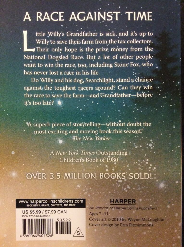 Stone Fox - John Reynolds Gardiner (HarperCollins - Paperback) book collectible [Barcode 9780064401326] - Main Image 2