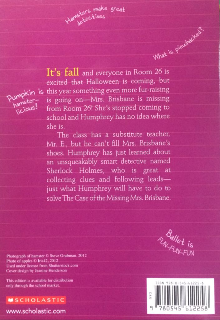Humphrey #8: Mysteries According to Humphrey - Betty G. Birney (Faber - Paperback) book collectible [Barcode 9780545612258] - Main Image 2