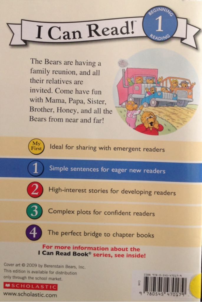 Berenstain Bears’ Family Reunion A3- Berenstain (Bear) , The - Stan Berenstain (Harper Collins Publishers - Paperback) book collectible [Barcode 9780545470179] - Main Image 2