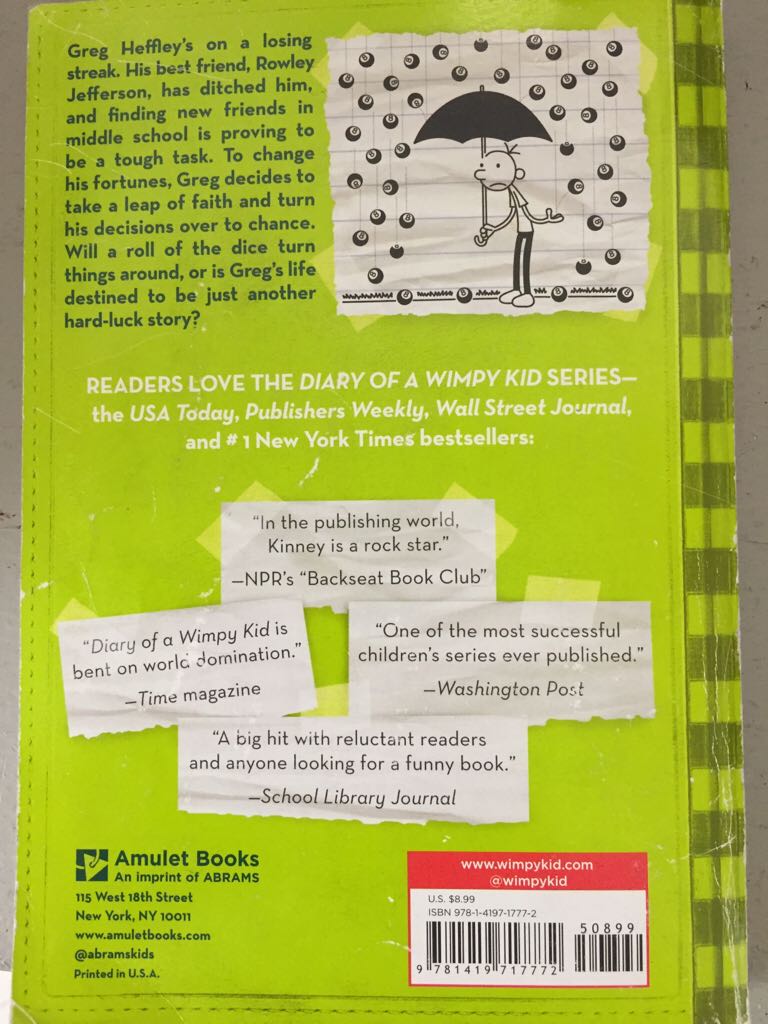 #8 Diary Of A Wimpy Kid Hard Luck - Jeff Kinney (Amulet Books - Paperback) book collectible [Barcode 9781419717772] - Main Image 2