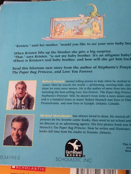 Alligator Baby - Robert Munsch (Scholastic) book collectible [Barcode 9780590341950] - Main Image 2