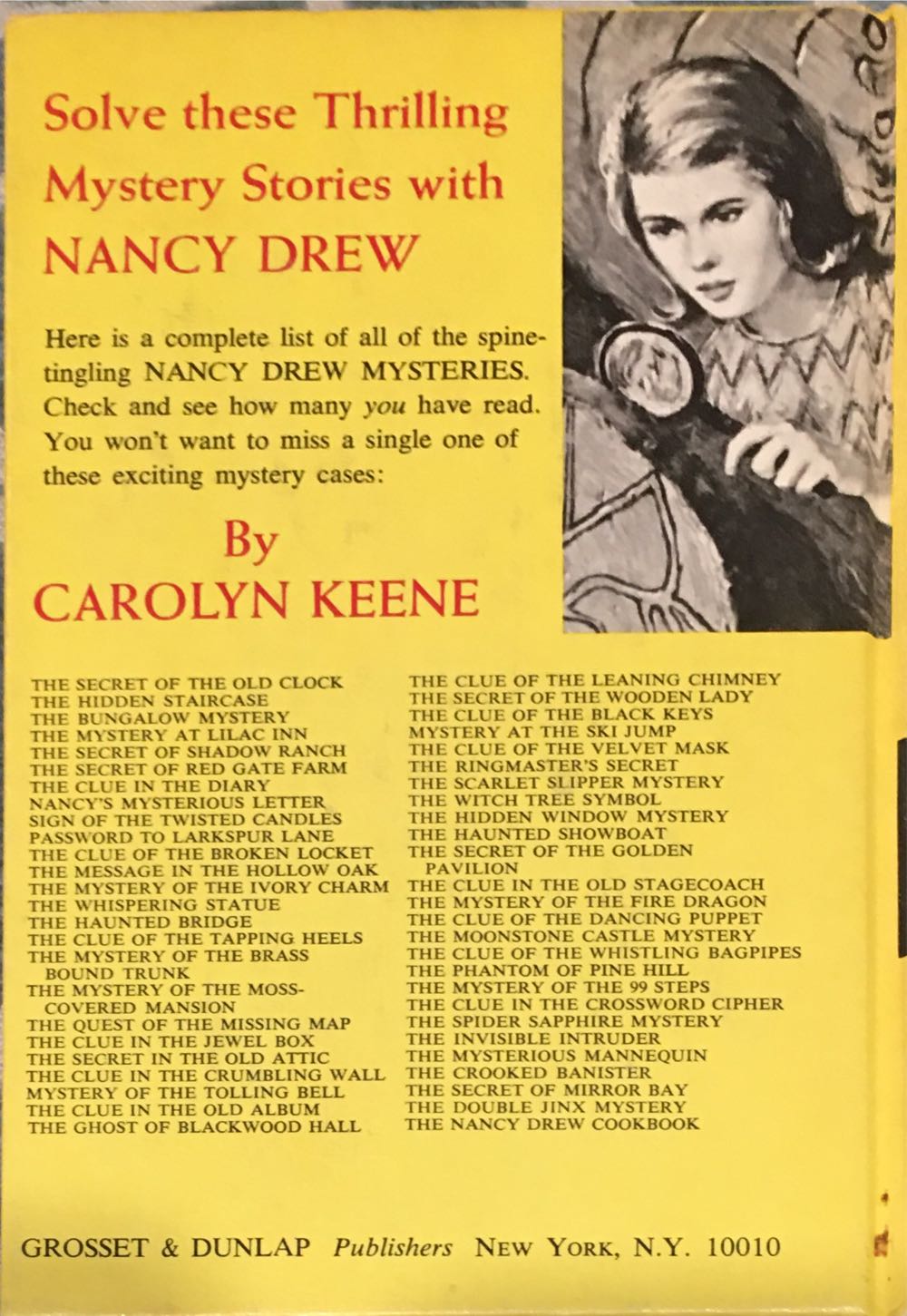 The Crooked Banister (Nancy Drew Mystery Stories, No. 48) - Carolyn Keene (Grosset & Dunlap - Hardcover) book collectible [Barcode 9780448095486] - Main Image 2