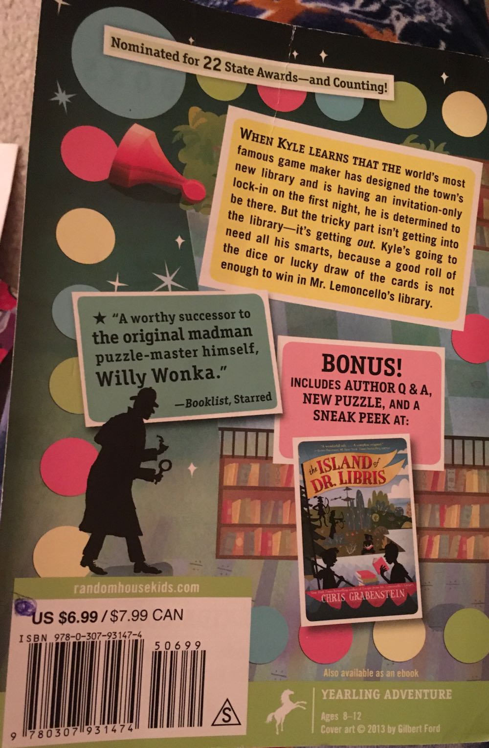 Escape From Mr. Lemoncello’s Library - 12 Yr Old, 7th Graders, Games, Books - Chris Grabenstein (Yearling Books - Paperback) book collectible [Barcode 9780307931474] - Main Image 4