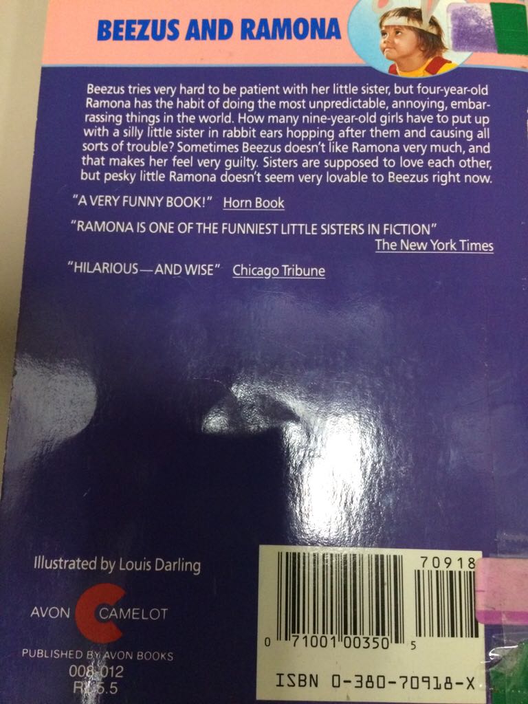 Beezus and Ramona - Beverly Cleary (Harper Trophy - Paperback) book collectible [Barcode 9780380709182] - Main Image 2