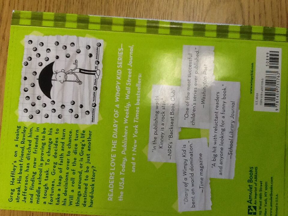 Diary of a Wimpy Kid #8: Hard Luck - Jeff Kinney (Amulet Books - Paperback) book collectible [Barcode 9781419711763] - Main Image 2
