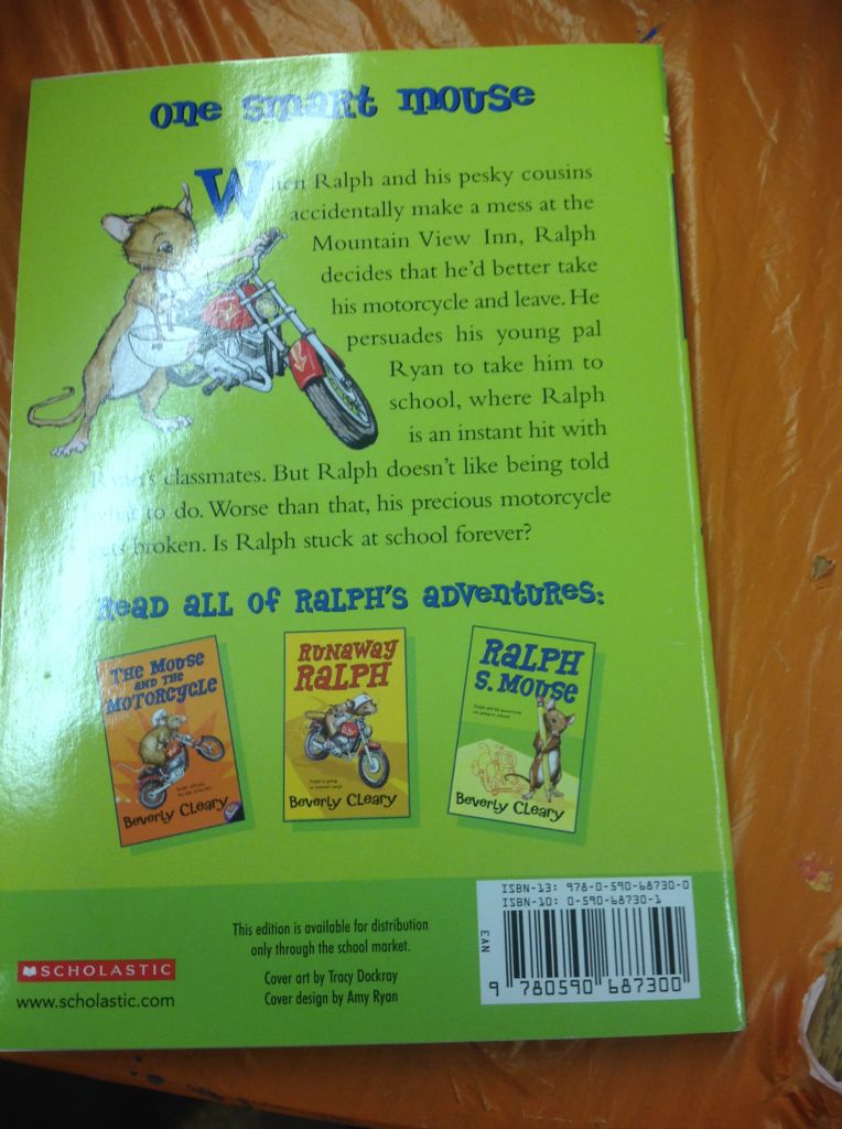 Ralph S. Mouse - Beverly Cleary (Scholastic Inc. - Paperback) book collectible [Barcode 9780590687300] - Main Image 2