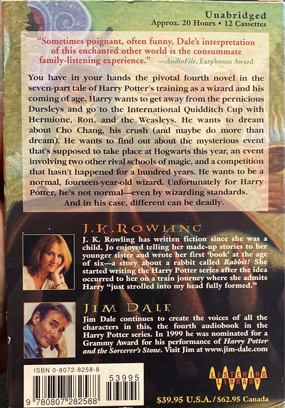 Harry Potter And The Goblet Of Fire - J. K. Rowling (Listening Library - Audiobook) book collectible [Barcode 9780807282588] - Main Image 2