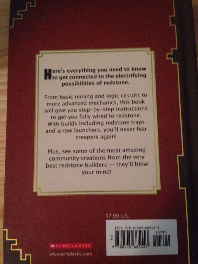 Minecraft: Redstone Handbook - Mojang (Scholastic Inc. - Hardcover) book collectible [Barcode 9780545685153] - Main Image 2