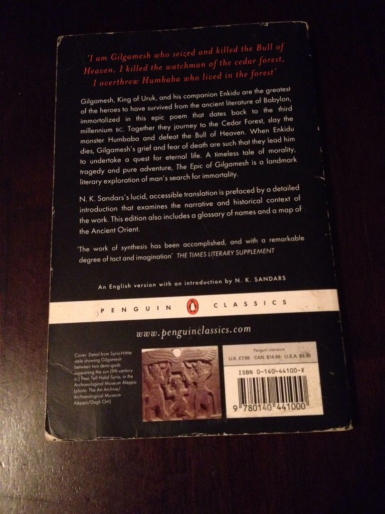 The Epic of Gilgamesh - Nancy K. Sandars (Penguin Classics - Paperback) book collectible [Barcode 9780140441000] - Main Image 2