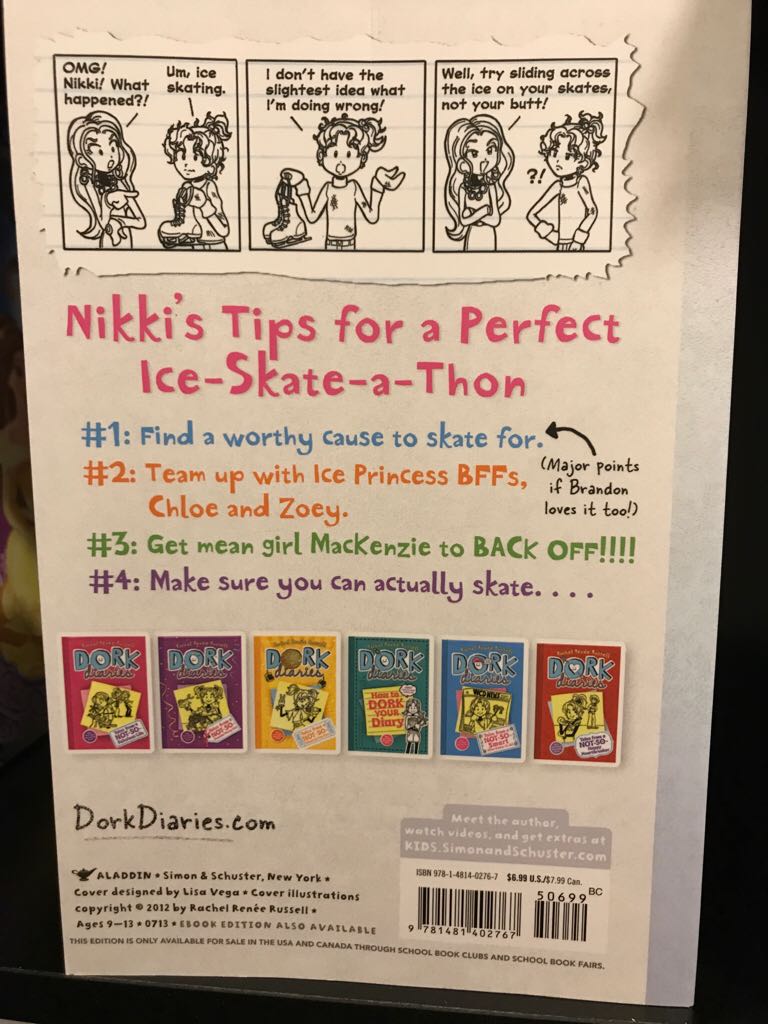 Dork Diaries #4:Tales From A Not-So-Graceful Ice Princess - Rachel Renee Russell (- Paperback) book collectible [Barcode 9781481402767] - Main Image 2
