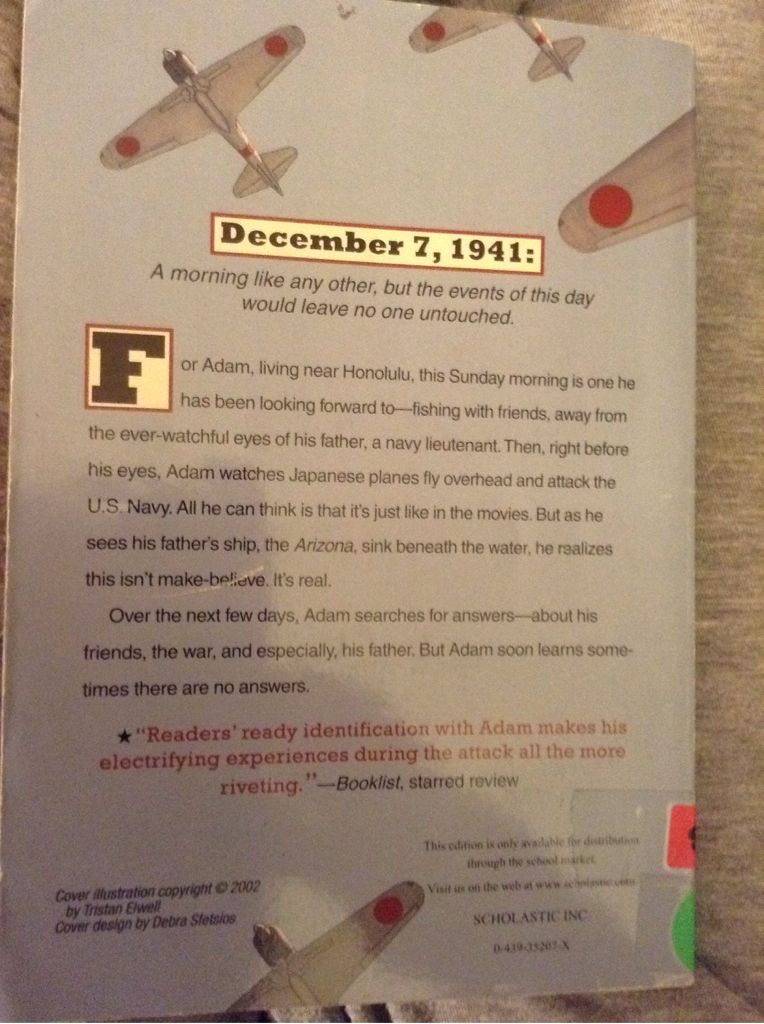 A Boy at War: A Novel of Pearl Harbor - Harry Mazer (Scholastic Inc - Paperback) book collectible [Barcode 9780439352079] - Main Image 2