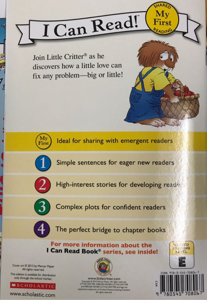 Just a Little Love - Little Critter (HarperCollins Children’s Books - Paperback) book collectible [Barcode 9780545708067] - Main Image 2
