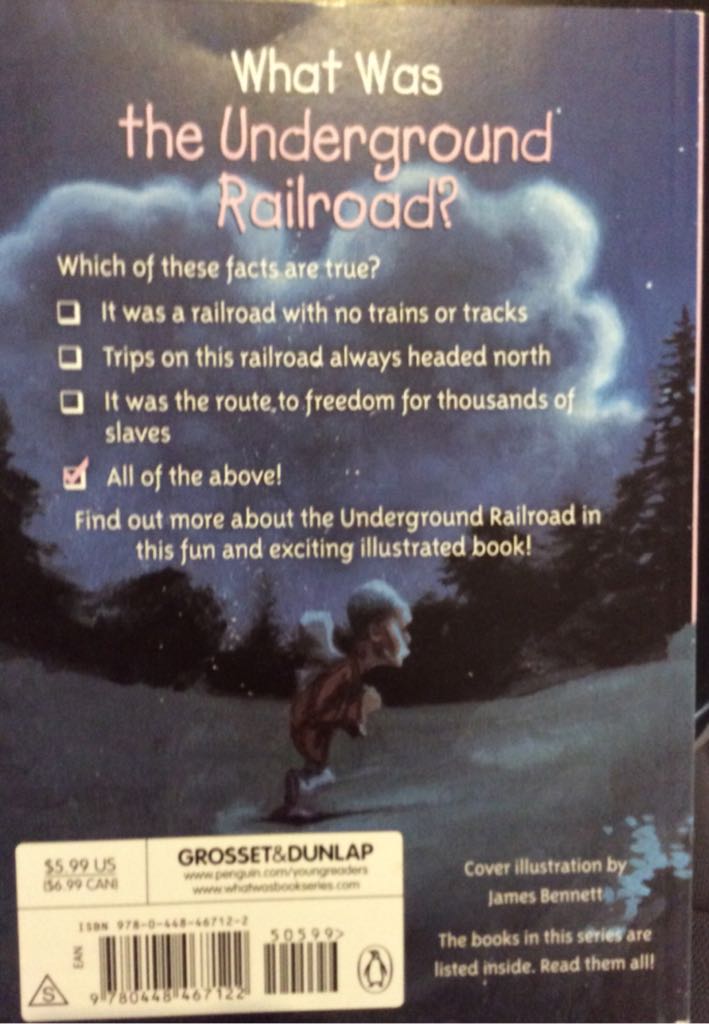 What Was the Underground Railroad? - Who HQ (Penguin - Paperback) book collectible [Barcode 9780448467122] - Main Image 2