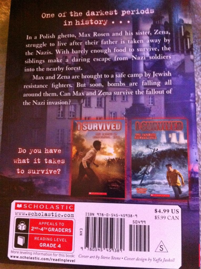 I Survived the Nazi Invasion, 1944 - Lauren Tarshis (Scholastic Incorporated - Paperback) book collectible [Barcode 9780545459389] - Main Image 2