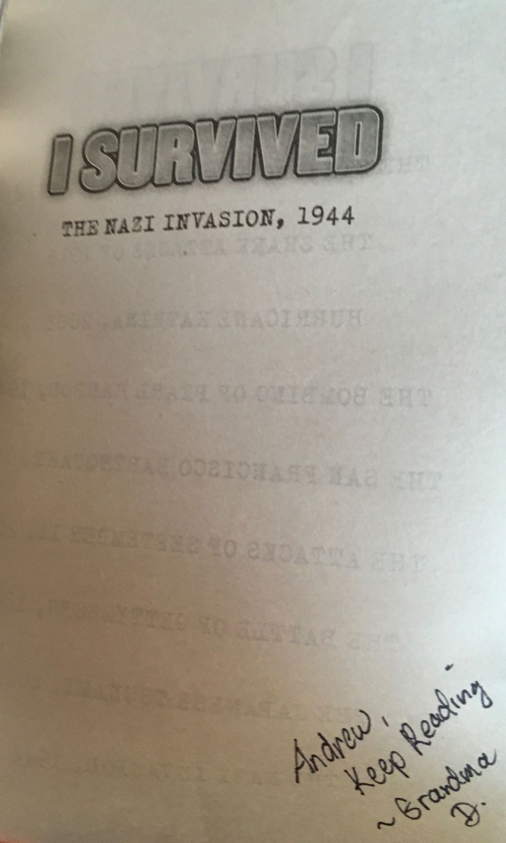 I Survived The Nazi Invasion, 1944 - Lauren Tarshis (Scholastic Inc. - Paperback) book collectible [Barcode 9780545459389] - Main Image 3