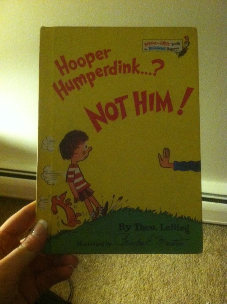 Hooper Humperdink ... ? Not him! - Theo Le Sieg (Random House Books for Young Readers - Hardcover) book collectible [Barcode 9780394832869] - Main Image 1