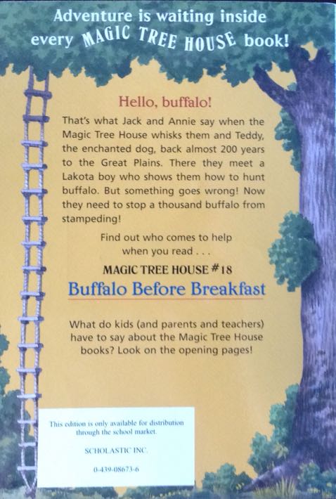 Magic Tree House #18: Buffalo Before Breakfast - Mary Pope Osborne (Scholastic, Inc. - Paperback) book collectible [Barcode 9780439086738] - Main Image 2