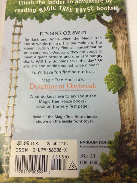 Magic Tree House #9: Dolphins at Daybreak - Mary Pope Osborne (Scholastic Inc - Paperback) book collectible [Barcode 9780439658546] - Main Image 2
