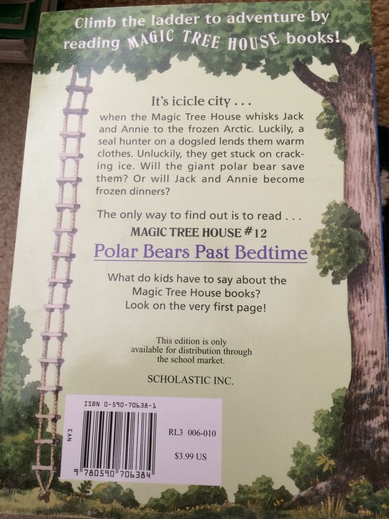 Magic Tree House #12: Polar Bears Past Bedtime - Mary Pope Osborne (Scholastic, Inc. - Paperback) book collectible [Barcode 9780590706384] - Main Image 2