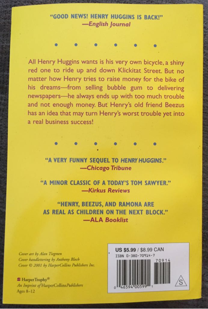 Henry and Beezus - Beverly Cleary (Avon Books - Paperback) book collectible [Barcode 9780380709144] - Main Image 2