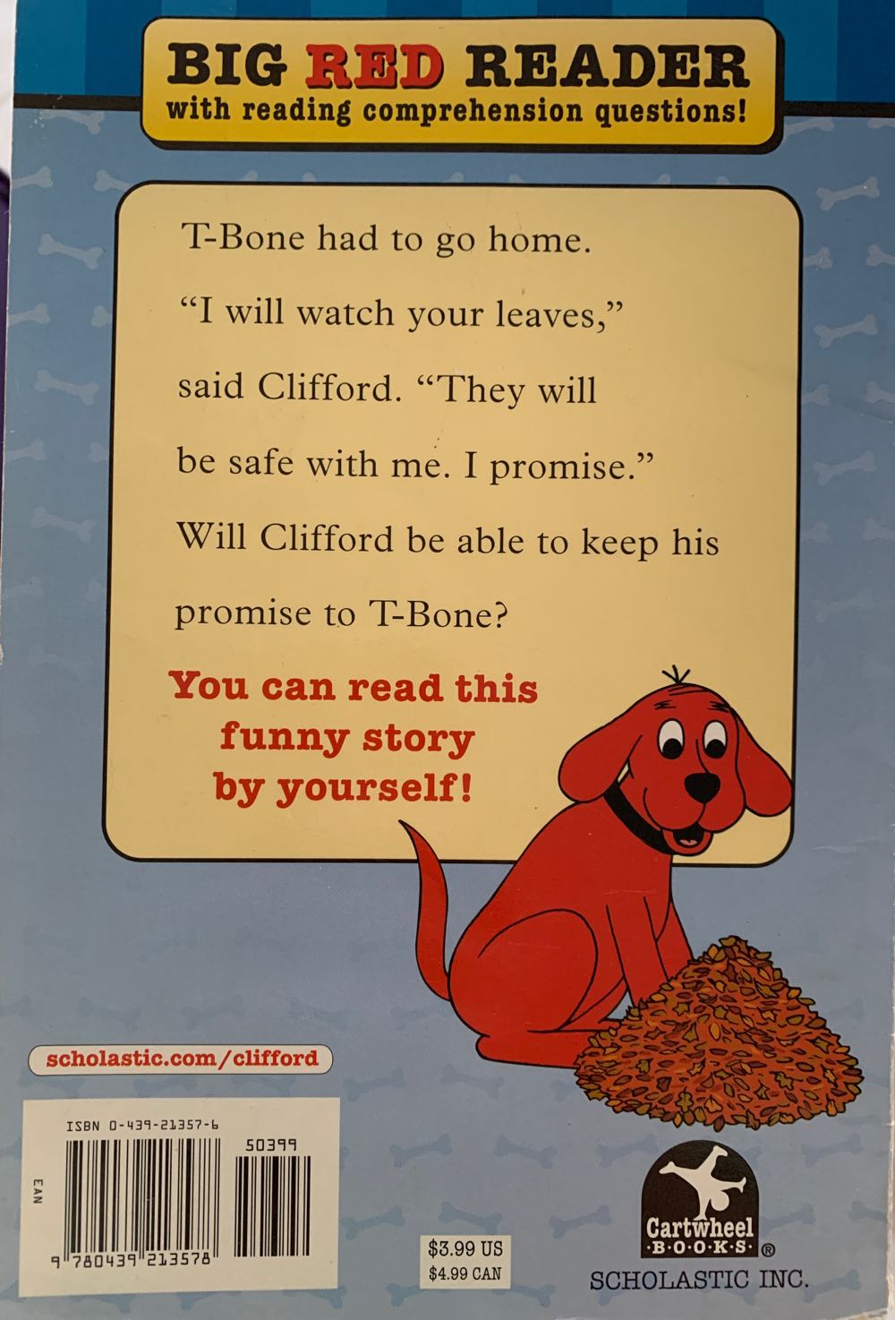 Clifford: The Big Leaf Pile - Norman Bridwell (Cartwheel - Paperback) book collectible [Barcode 9780439213578] - Main Image 2