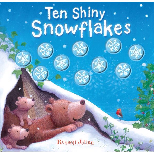 Ten Shiny Snowflakes
