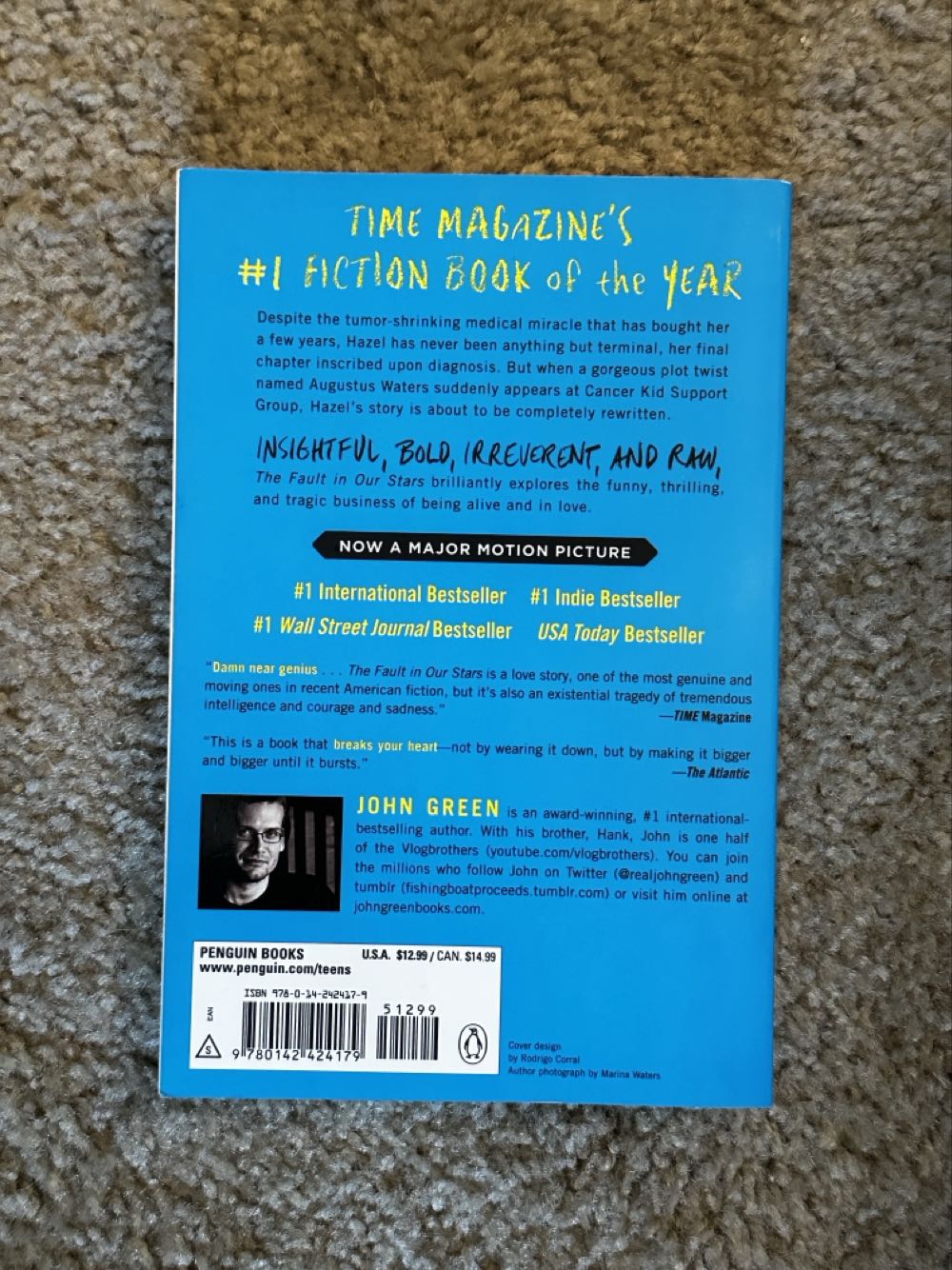 The Fault in Our Stars - John Green (A Penguin Book - Paperback) book collectible [Barcode 9780142424179] - Main Image 3