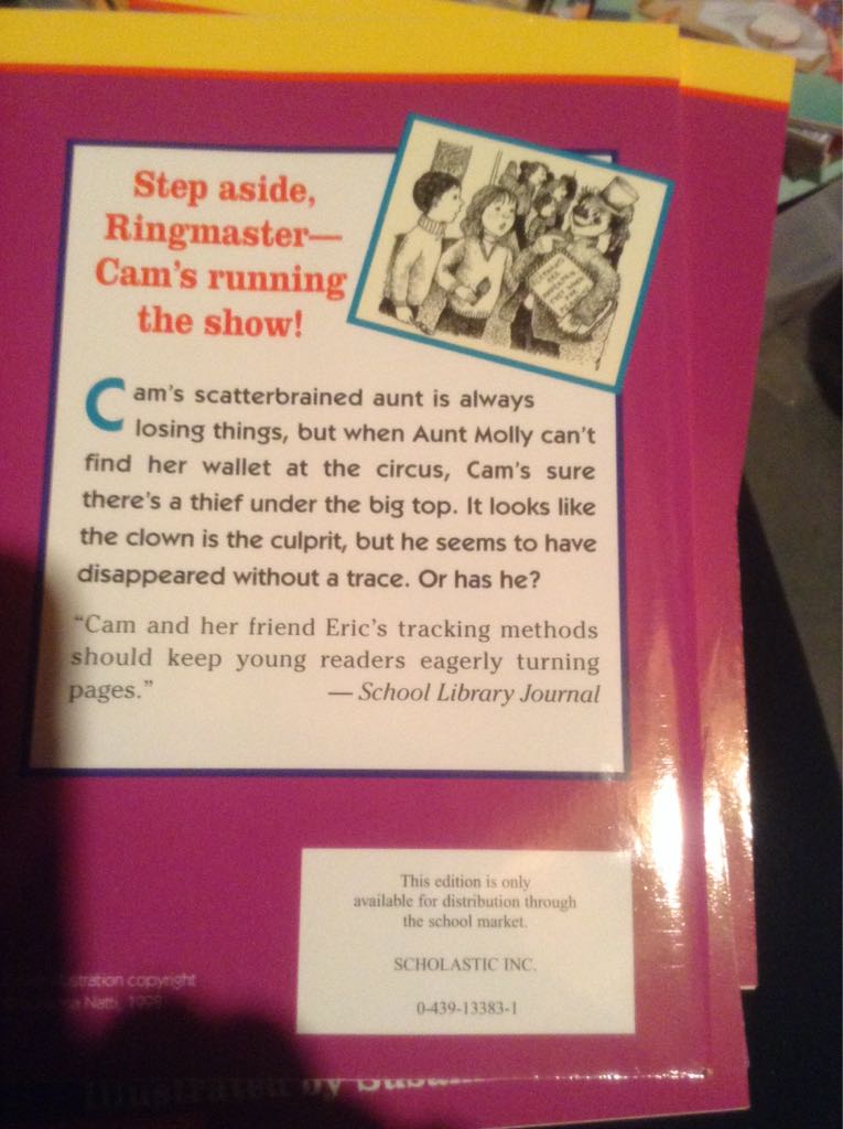 Cam Jansen And The Mystery Of The Circus Clown - Susanna Natti (Scholastic - Hardcover) book collectible [Barcode 9780439133838] - Main Image 2