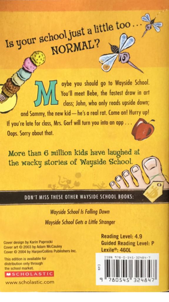 Wayside School: Sideways Stories from Wayside School - Louis Sachar (Scholastic - Paperback) book collectible [Barcode 9780545324847] - Main Image 2
