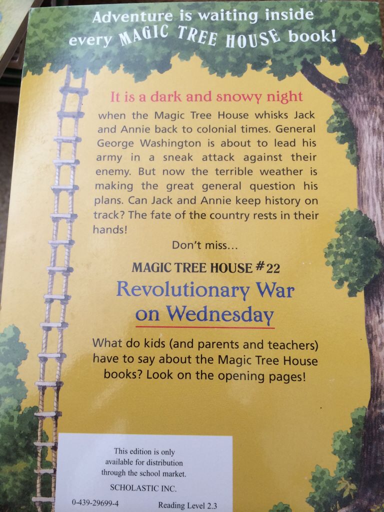 Magic Tree House #22: Revolutionary War on Wednesday - Mary Pope Osborne (Scholastic Inc. - Paperback) book collectible [Barcode 9780439296991] - Main Image 2