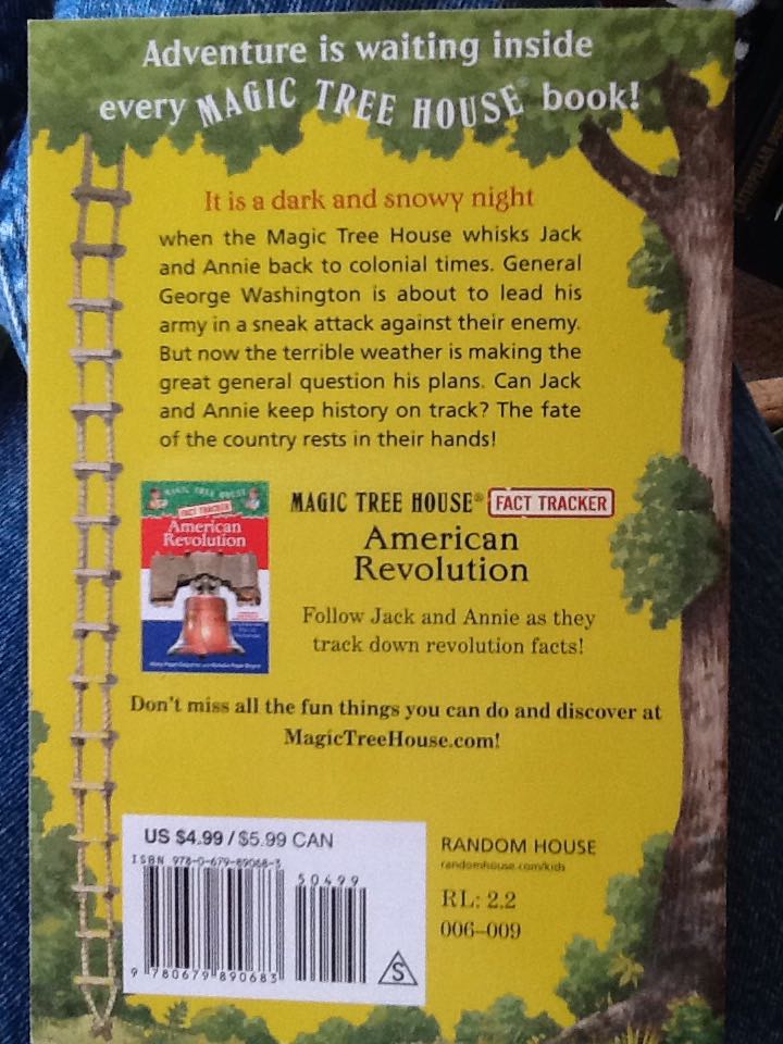 Magic Tree House #22: Revolutionary War on Wednesday - American History - Washington Crossing the Deleware - Mary Pope Osborne (Scholastic Press - Paperback) book collectible [Barcode 9780679890683] - Main Image 2