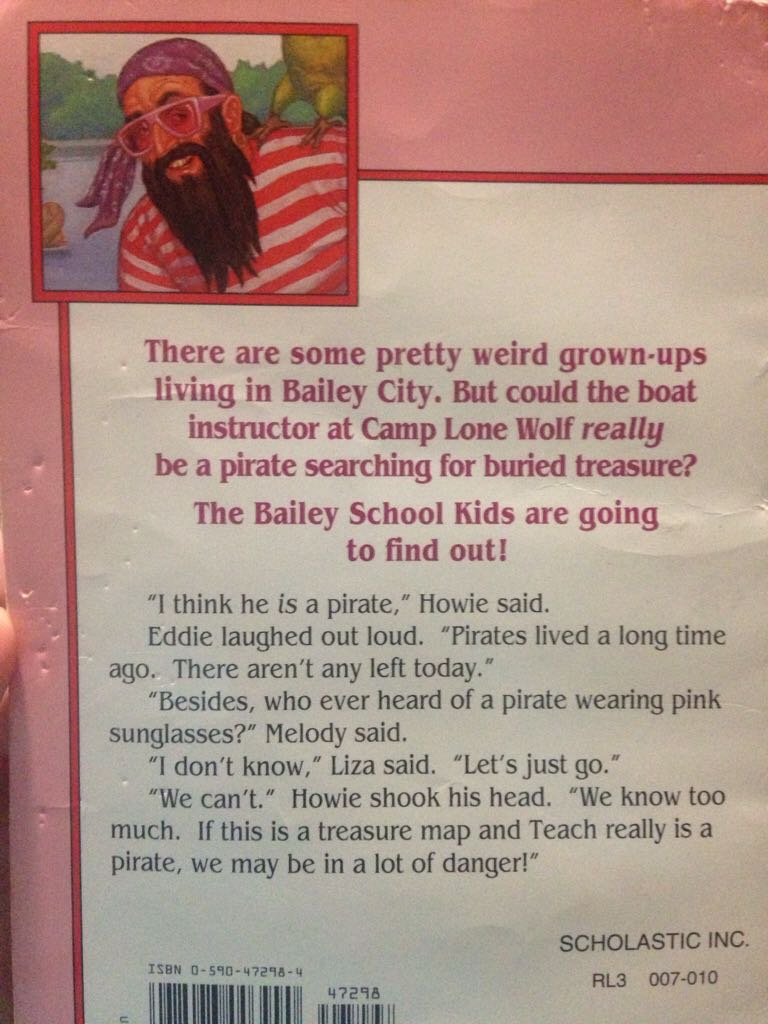 Bailey School Kids 9: Pirates Don’t Wear Pink Sunglasses - Debbie Dadey (Scholastic Inc - Paperback) book collectible [Barcode 9780590472982] - Main Image 2