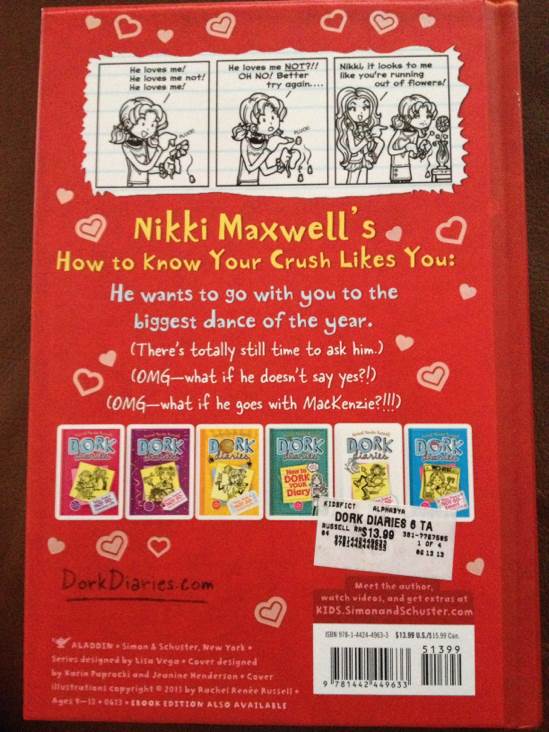 Dork Diaries #6: Tales From A Not-So-Happy Heartbreaker - Rachel Russell (Aladdin - Hardcover) book collectible [Barcode 9781442449633] - Main Image 2