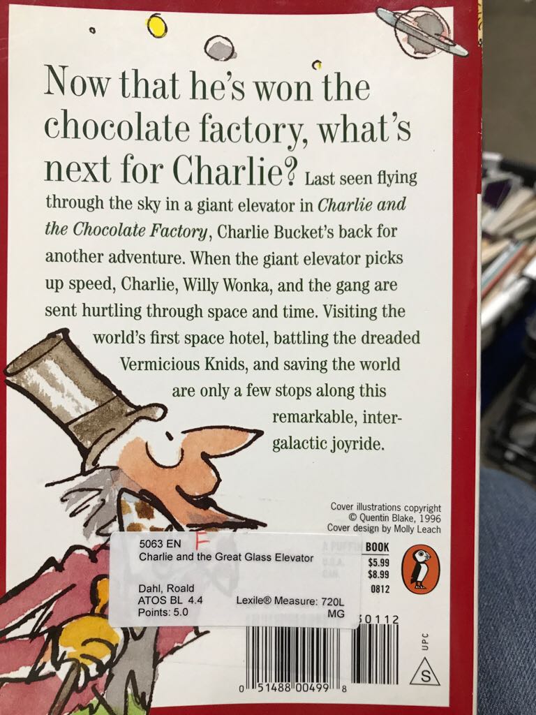 Charlie and the Great Glass Elevator - Roald Dahl (Puffin - Paperback) book collectible [Barcode 9780141301129] - Main Image 2
