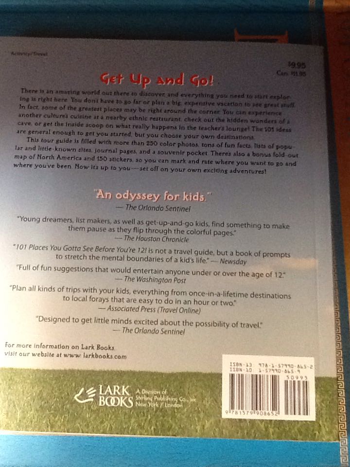 101 Places You Gotta See Before You’re 12! - Joanne O’Sullivan (Sterling Publishing Company, Inc.) book collectible [Barcode 9781579908652] - Main Image 2