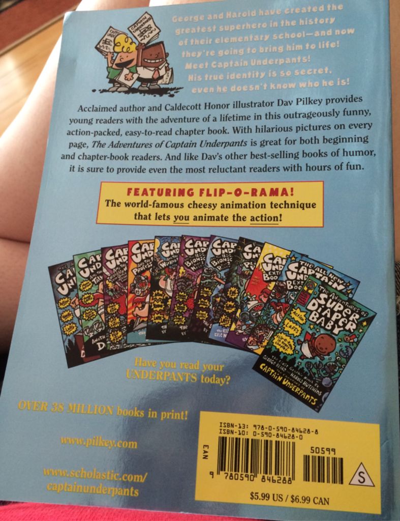 Captain Underpants #1: The Adventures Of Captain Underpants - Dav Pilkey (Scholastic Inc. - Paperback) book collectible [Barcode 9780590846288] - Main Image 2