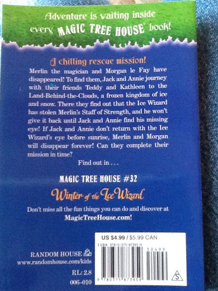 Magic Tree House #32: Winter Of The Ice Wizard - James Salter (Paw Prints - Paperback) book collectible [Barcode 9780375873959] - Main Image 2