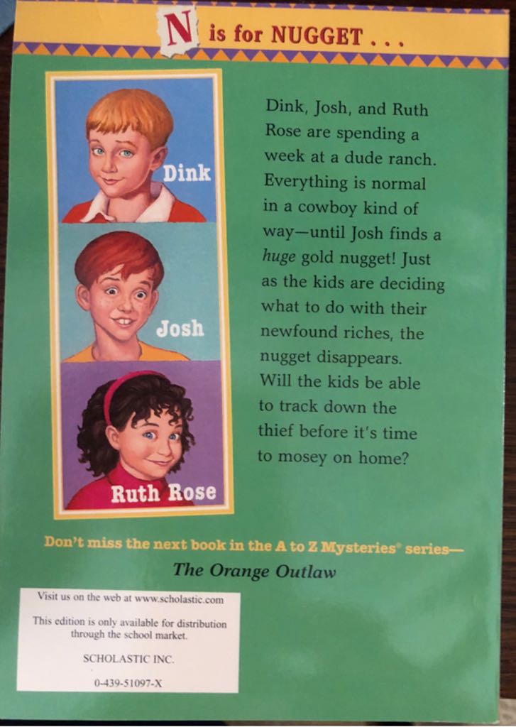 A To Z Mysteries The Ninth Nugget - Roy, Ron (- Paperback) book collectible - Main Image 2