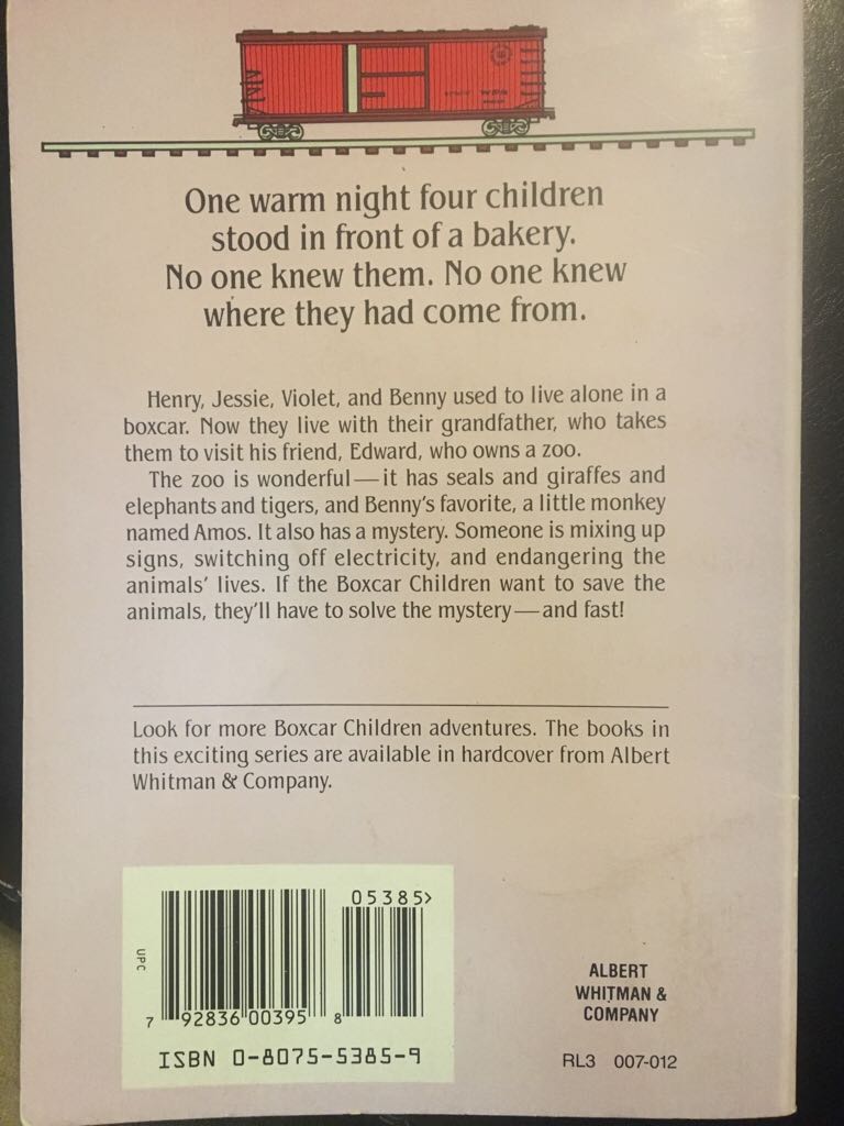 Boxcar Children #26: The Mystery Of The Mixed-Up Zoo - Gertrude Chandler Warner (Albert Whitman and Company - Paperback) book collectible [Barcode 9780807553855] - Main Image 2