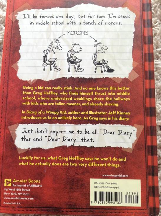 Diary Of A Wimpy Kid 1 - Jeff Kinney (Yare Martinez - Hardcover) book collectible [Barcode 9780810993136] - Main Image 2