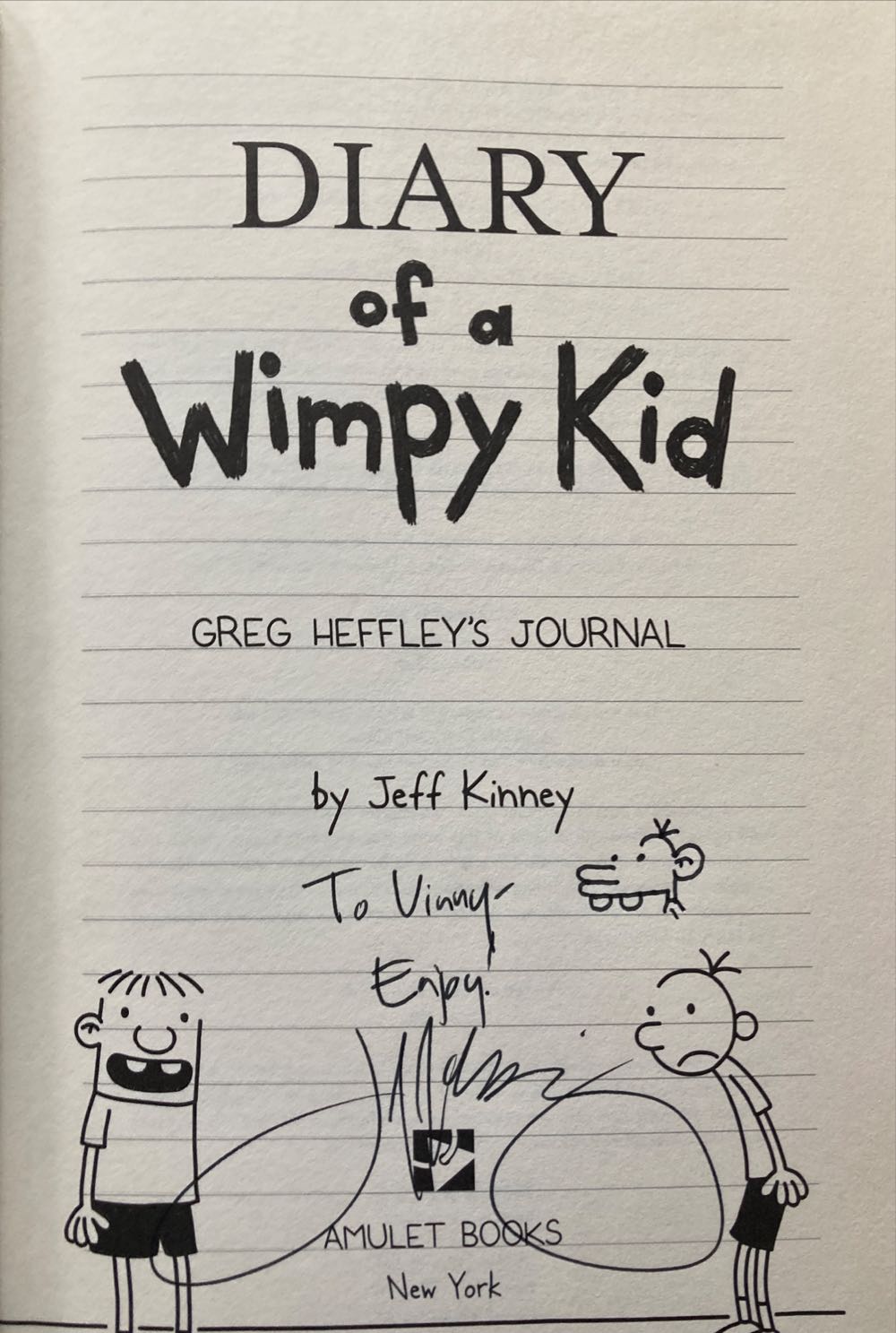 Diary of a Wimpy Kid (Diary of a Wimpy Kid, Book 1) - Jeff Kinney (Amulet Books - Hardcover) book collectible [Barcode 9780810993136] - Main Image 3
