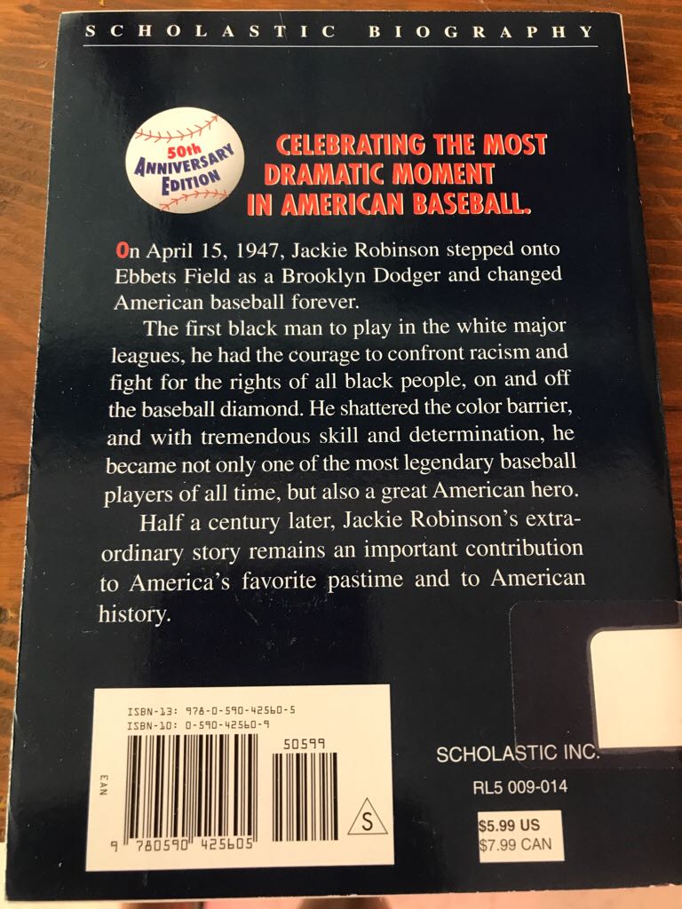 Stealing Home: The Story of Jackie Robinson - Barry Denenberg (Scholastic Inc - Paperback) book collectible [Barcode 9780590425605] - Main Image 2