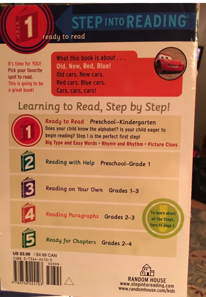 Old, New, Red, Blue! - easy reader (RH/Disney - Paperback) book collectible [Barcode 9780736424103] - Main Image 2