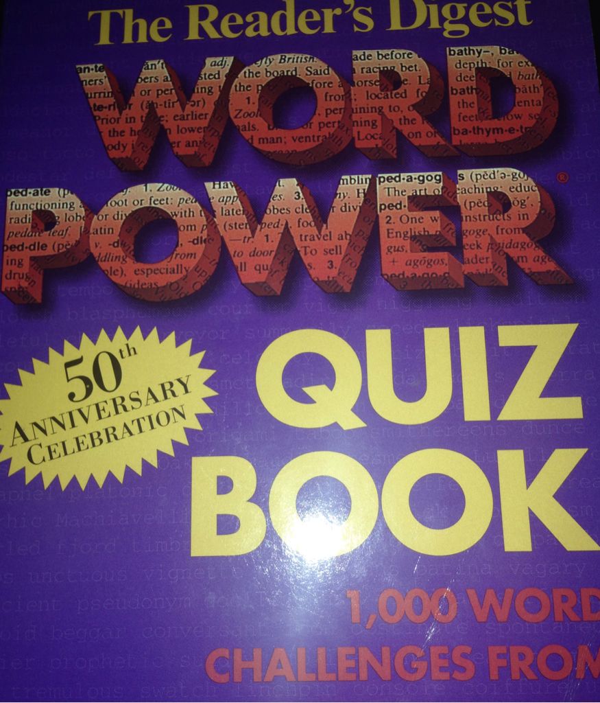 The Reader’s Digest word power quiz book