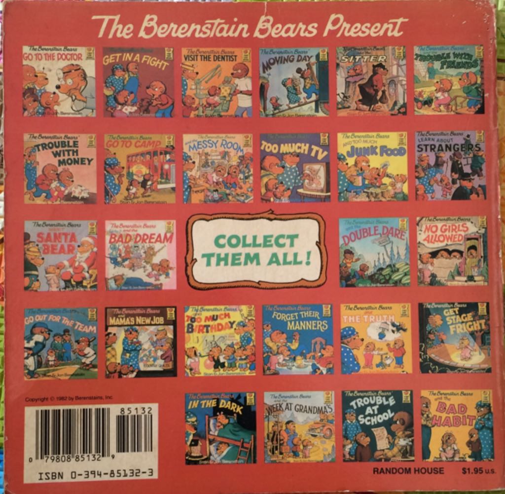 Berenstain Bears: Get In A Fight - Stan & Jan Berenstain (Random House - Hardcover) book collectible [Barcode 9780394851327] - Main Image 2